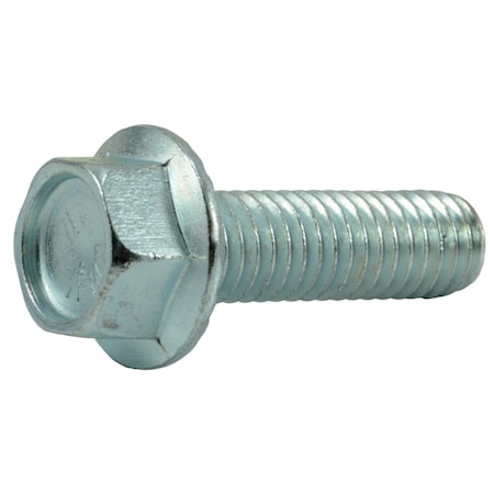 Midwest Fastener Grade 5, 3/8"-16 Flange Bolt, Zinc Plated Steel, 1-1/4 in L, 6 PK 34806